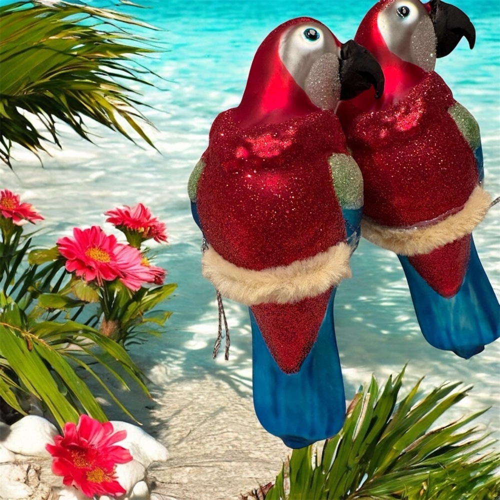 Colorful Parrot Bird Ornament Set - Picture 3 of 13